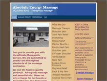 Tablet Screenshot of absoluteenergymassage.com